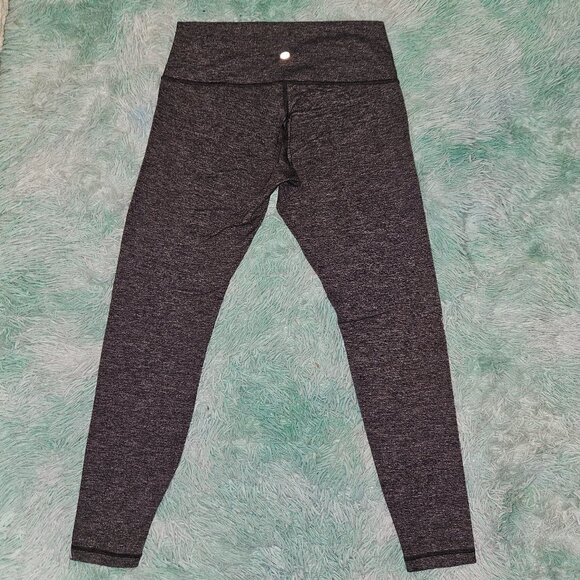 lululemon athletica Pants - LULULEMON 🍋 Lululemon Wunder Under High Rise Gray Elastic Waist Leggings Size 8